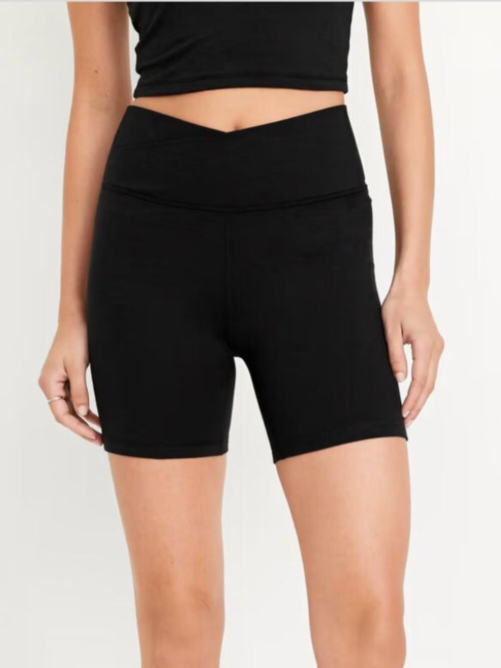 Old Navy Black Extra High-Waisted CloudComfy Biker Shorts